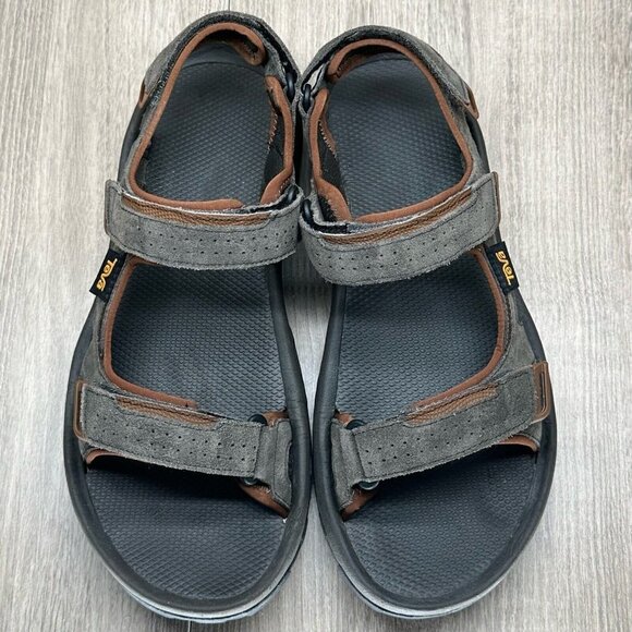 Teva Sandals Mens Size 12 Katavi 2 Adjustable Trail Hiking Suede Brown 1019192 - Picture 6 of 12